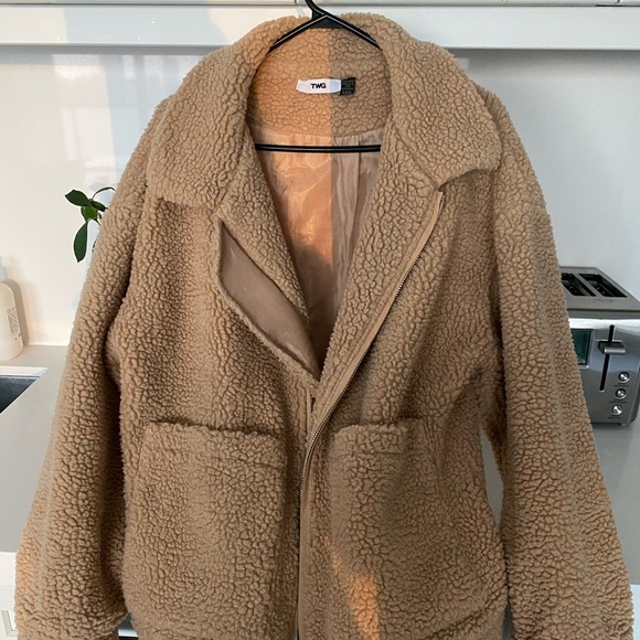 Camel Teddy Coat - Picture 1 of 6